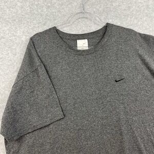 Vintage Nike Shirt Mens XL Gray Long Sleeve Swoosh Logo Pullover Crewneck Y2K
